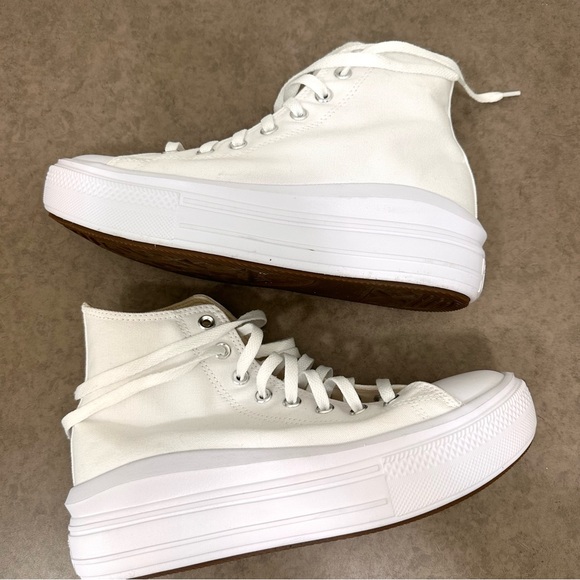 Converse Chuck Taylor All Star Move High Top Sneaker White Platform Woman’s 10 - Picture 5 of 14